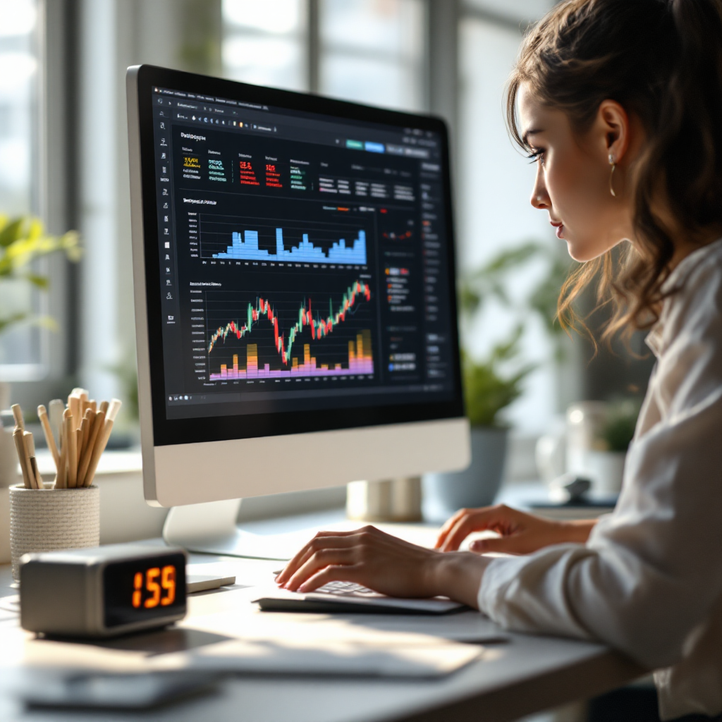 Terminal de fichaje y persona usando sistema